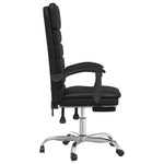 ZNTS Massage Reclining Office Chair Black Faux Leather 349814