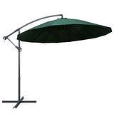 Hanging Garden Parasol Green 3 m Aluminium Pole 47221