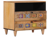 Bedside Cabinet Natural 50 x 33 x 62 cm Solid Mango Wood 4018270