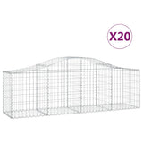 Arched Gabion Baskets 20 pcs 200x50x60/80 cm Galvanised Iron 3145613
