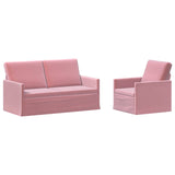Sofa Set 2 pcs Pink Velvet 3433207