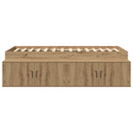 Storage Bed Frame Artisan oak 80 x 200 cm Engineered wood 3335204