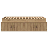 Storage Bed Frame Artisan oak 80 x 200 cm Engineered wood 3335204