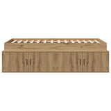 Bed Frame with Drawer Artisan Oak 90 x 190 cm Engineered Wood 3335212