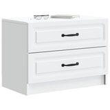 Bedside Cabinet White 62 x 34.5 x 44.5 cm Engineered Wood 895695