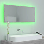 LED Bathroom Mirror Concrete Grey 100x8.5x37 cm Acrylic 804944