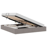 Storage Bed with Mattress Taupe 160 x 200 cm Fabric 3370025