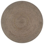 Handmade Rug Jute Round 150 cm Grey 133664