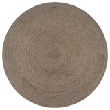 Handmade Rug Jute Round 150 cm Grey 133664