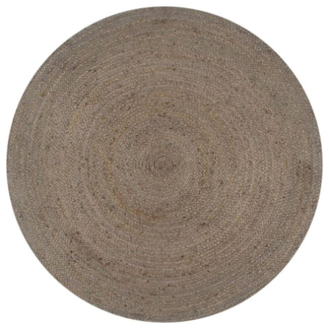 Handmade Rug Jute Round 150 cm Grey 133664