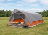 Tunnel Tent Grey and Orange 10-Person Polyester and Steel 42028663