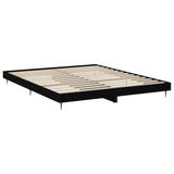 ZNTS Bed Frame without Mattress Black 120x200 cm Engineered Wood 832254