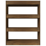 Book Cabinet/Room Divider Brown Oak 80x30x103 cm Engineered wood 813619