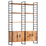 4-Tier Bookcase 124x30x180 cm Solid Acacia Wood 284416