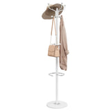 Coat Stand with Umbrella Holder White 180 cm Powder-coated Iron 377102