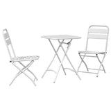 Bistro Set 3 pcs White Steel 42002950