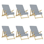 Beach Towels 6 pcs Grey 60x135 cm Fabric 400 GSM 3157053