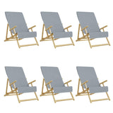 Beach Towels 6 pcs Grey 60x135 cm Fabric 400 GSM 3157053