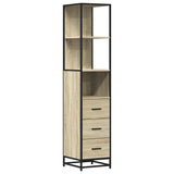 Bathroom Cabinet Sonoma Oak 35x37.5x166 cm Engineered Wood 849245