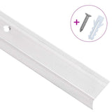 Stair Nosings in L-shape 15 pcs Aluminium 90 cm Silver 146736
