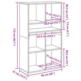 Book Cabinet Concrete Grey 66x31x112 cm Engineered Wood 860304