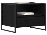 Bedside Table Black Oak 50 x 39.5 x 50 cm Engineered Wood 886666
