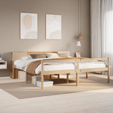 Bookcase Bed without Mattress 180x200 cm Super King Solid Wood Pine 3321975