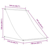 Retractable Awning 150x150 cm Blue and White 143746