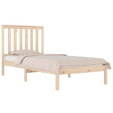 Bed Frame Natural Pine Solid Pine Wood Small Single Durable 3103803