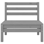 ZNTS 4 Piece Garden Lounge Set Grey Solid Pinewood 3082619