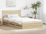 Bed Frame with Drawer Sonoma Oak 100 x 200 cm Engineer Wood 3410737