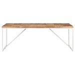 ZNTS Dining Table 200x90x76 cm Solid Acacia and Mango Wood 323553