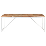 ZNTS Dining Table 200x90x76 cm Solid Acacia and Mango Wood 323553