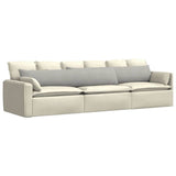 Sofa Pillows 2 pcs Light Grey 200 x 40 cm Fabric 42013898