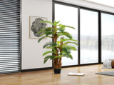 Artificial Plant Tropical Palm in Pot, Fake Plants for Home Indoor Outdoor Decor, 150cm, Green T3398P344700
