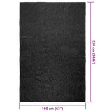 Rug ZIZUR Anthracite 160x230 cm Jute Look Indoor and Outdoor 4010349