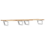 Basin Shelf Wall Mounted Steel and Solid Wood Acacia 3302682