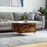 Coffee Table Smoked Oak 55x55x36.5 cm Engineered Wood 830753