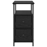 Bedside Cabinet Black oak 30 x 60 x 60 cm Engineered wood 871275