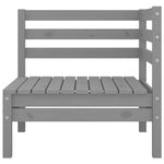 ZNTS 4 Piece Garden Lounge Set Grey Solid Pinewood 3082619
