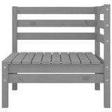 ZNTS 4 Piece Garden Lounge Set Grey Solid Pinewood 3082619