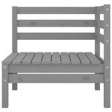 4 Piece Garden Lounge Set Grey Solid Pinewood 3082524