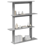 Wall Shelving Unit Grey 100 x 20 x 126 cm Engineered Wood 8012065