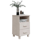 Bedside Cabinets HAMAR 2 pcs White 40x35x62 cm Solid Wood 340417