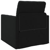 Folding Sofa Bed Black 74 x 77 x 81 cm Fabric 42030491