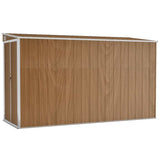 Wall-mounted Garden Shed Brown 118x288x178 cm Galvanised Steel 316228