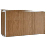 Wall-mounted Garden Shed Brown 118x288x178 cm Galvanised Steel 316228