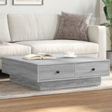Coffee Table Grey Sonoma 90x90x28 cm Engineered Wood 848092