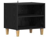 Bed Cabinet 2 pcs Black Oak 40 x 30 x 50 cm Engineered Wood 8003723