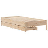 Bed Frame without Mattress 75x190 cm Small Single Solid Wood Pine 3301734
